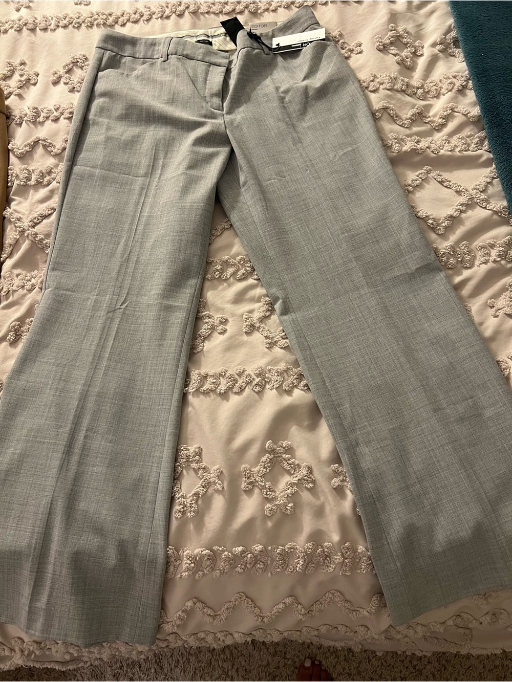 Express Design Studio "Editor" tailored light grey trousers women's size 10S